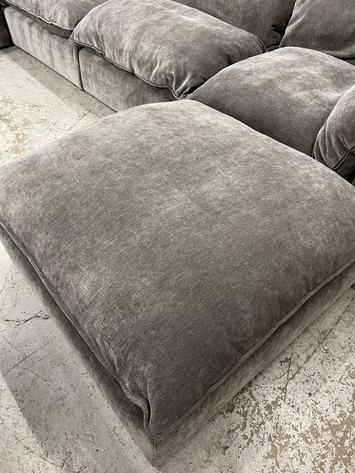 Dark Gray Modular Cloud Couch Sectional 6 Pieces including Ottoman (Cat-5 Fabric) - Photo 2