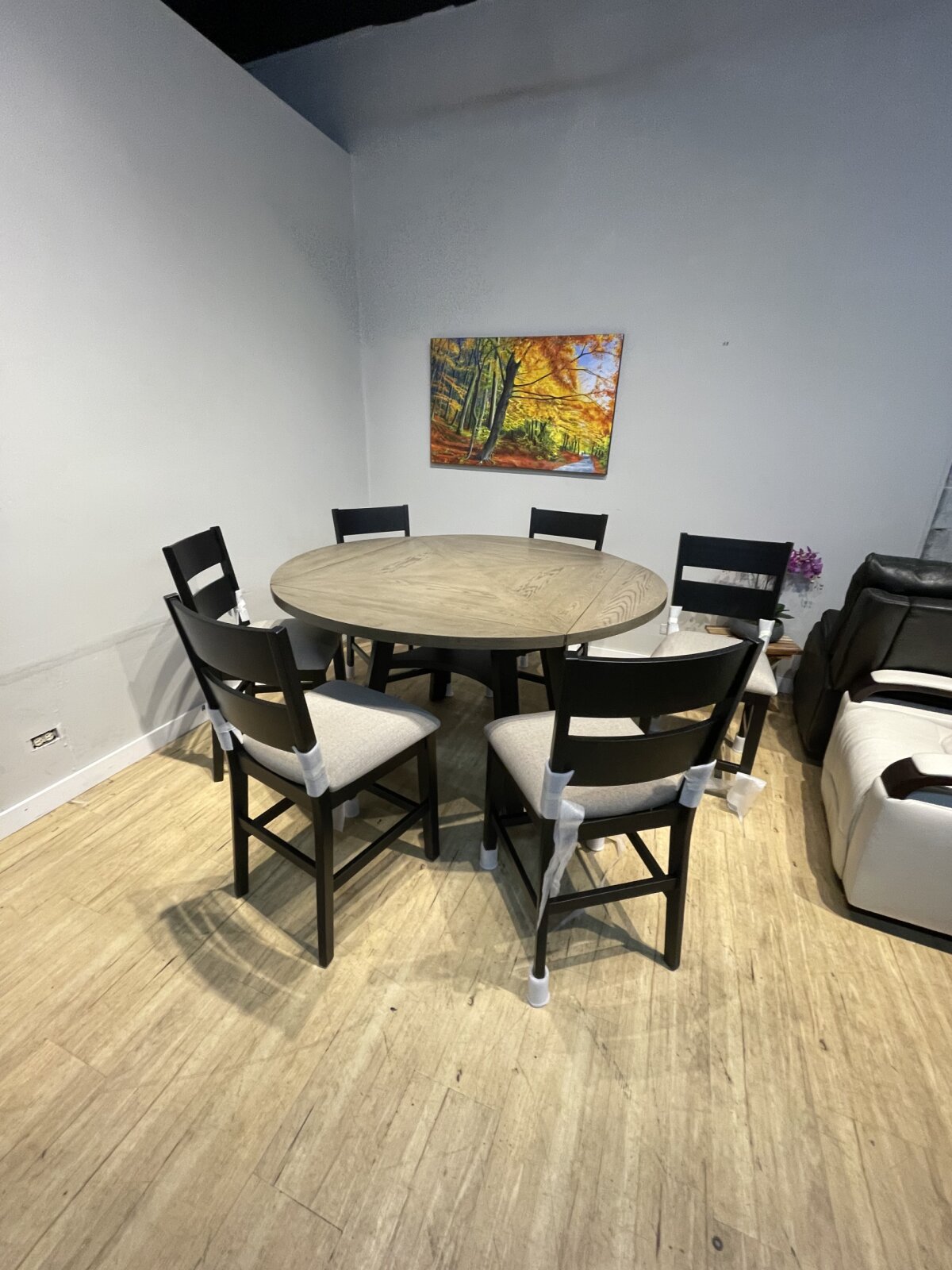 Easton 7-piece Square to Round Counter Height Dining Set - Image 2