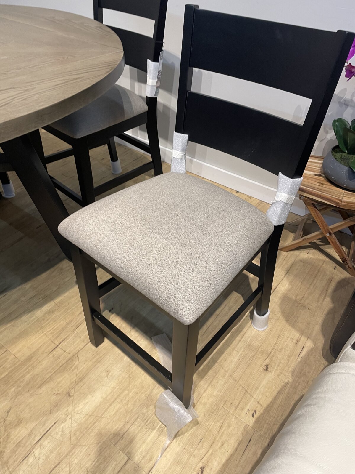 Easton 7-piece Square to Round Counter Height Dining Set - Image 6