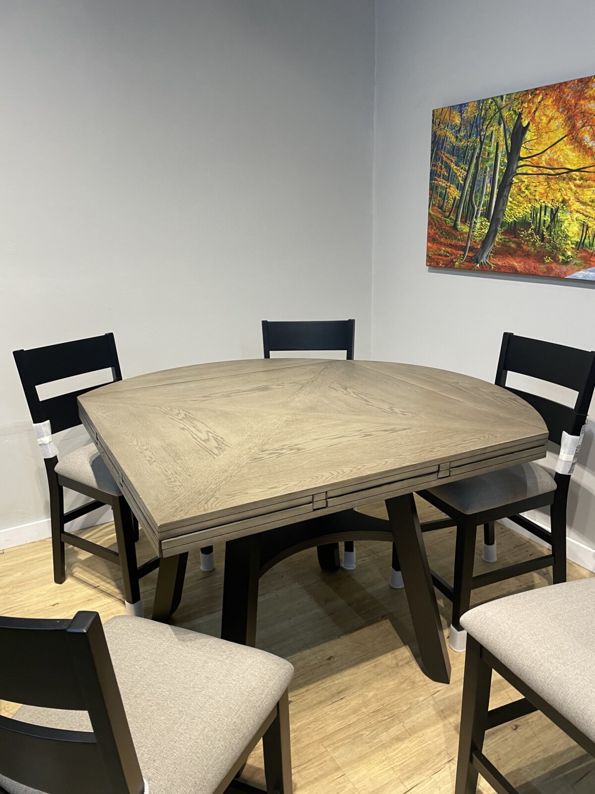 Easton 7-piece Square to Round Counter Height Dining Set - Image 7