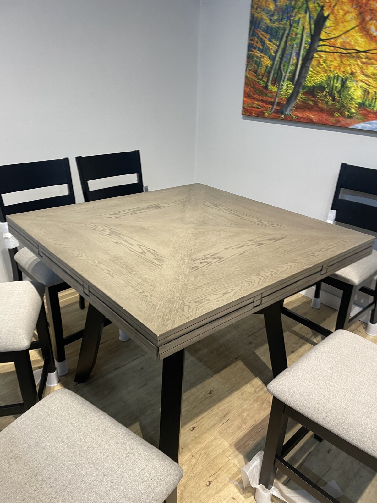 Easton 7-piece Square to Round Counter Height Dining Set - Image 8