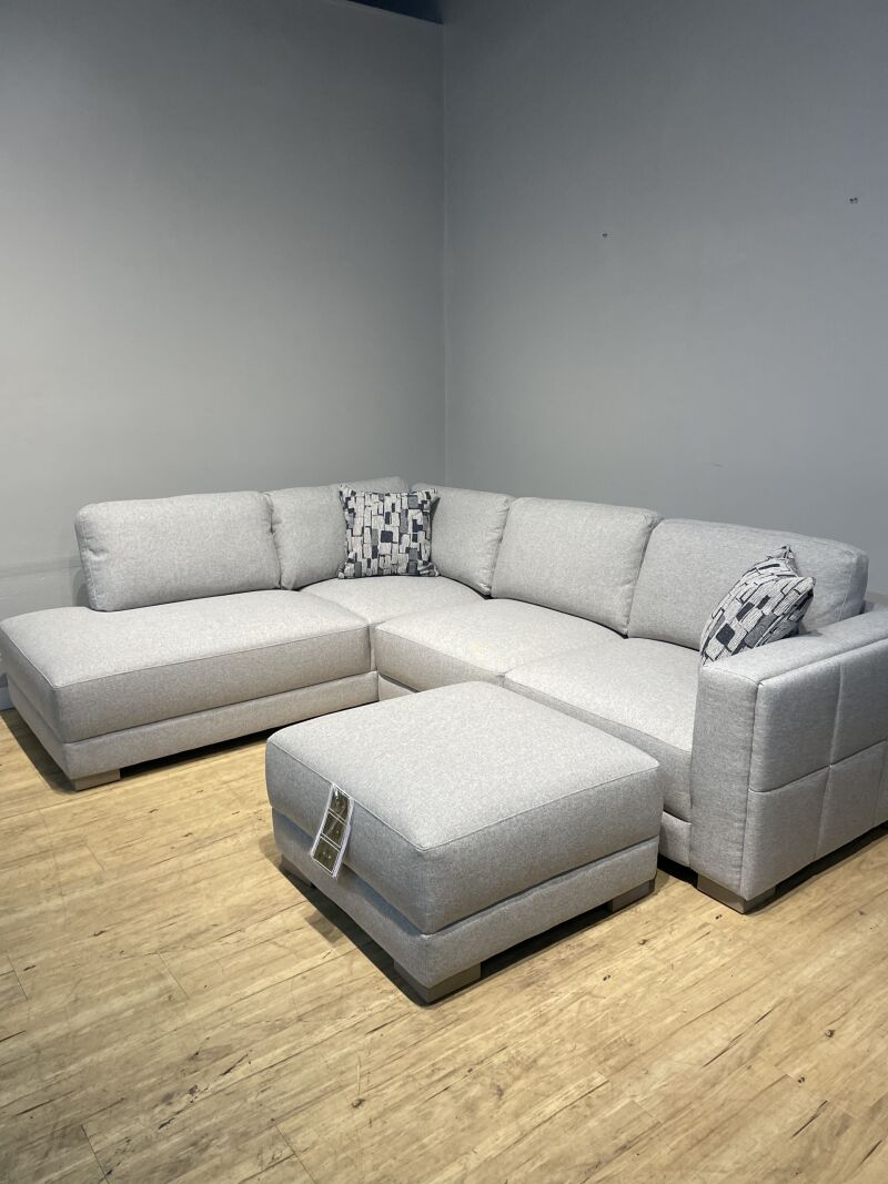 Drayden Fabric Sectional with Ottoman