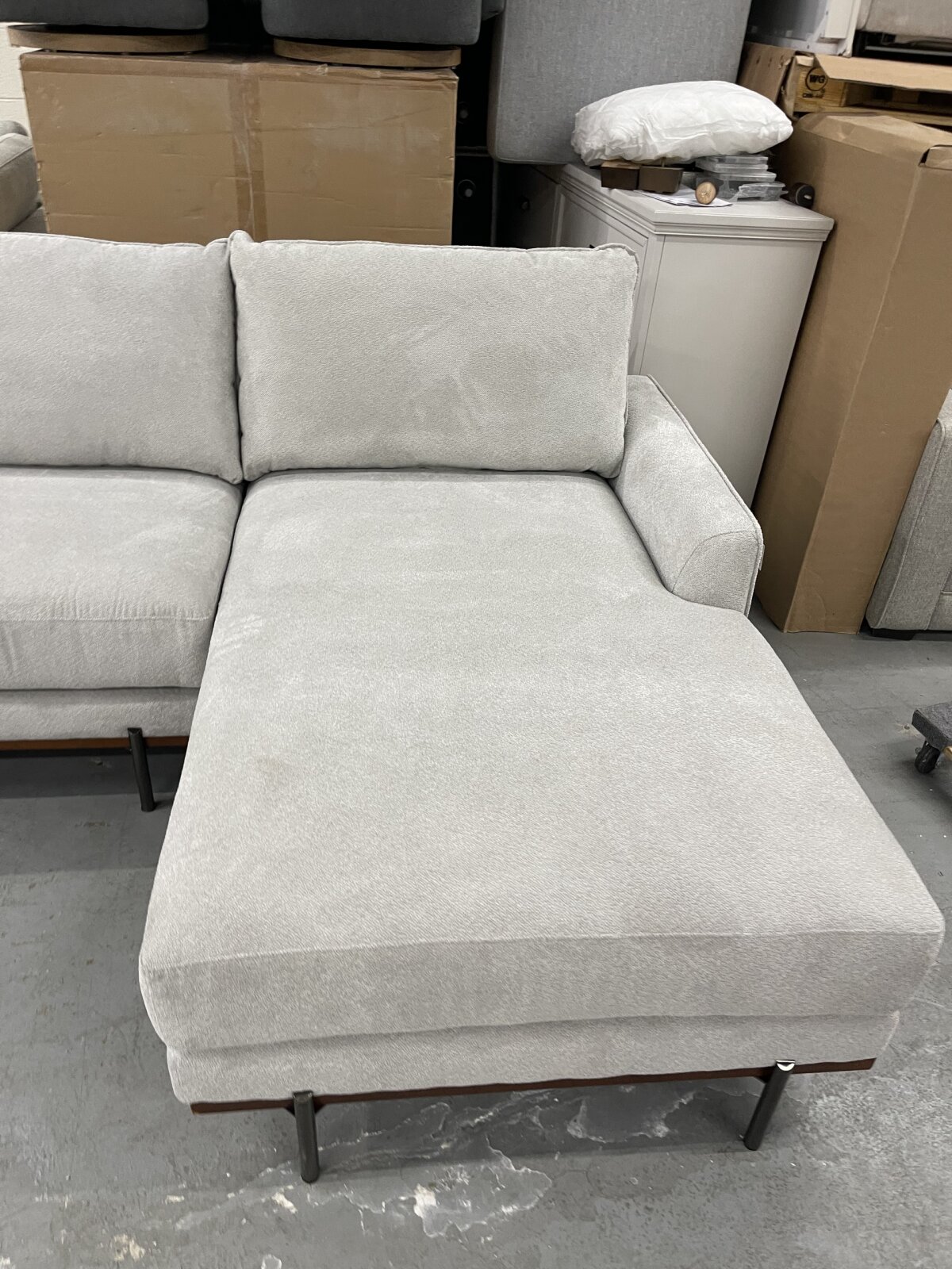 Myla 2 Piece Fabric Sofa Chaise - Image 3