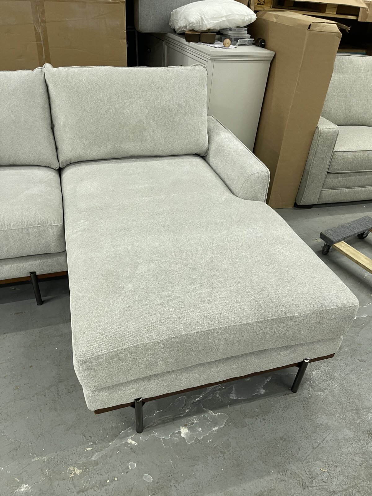 Myla 2 Piece Fabric Sofa Chaise - Image 11