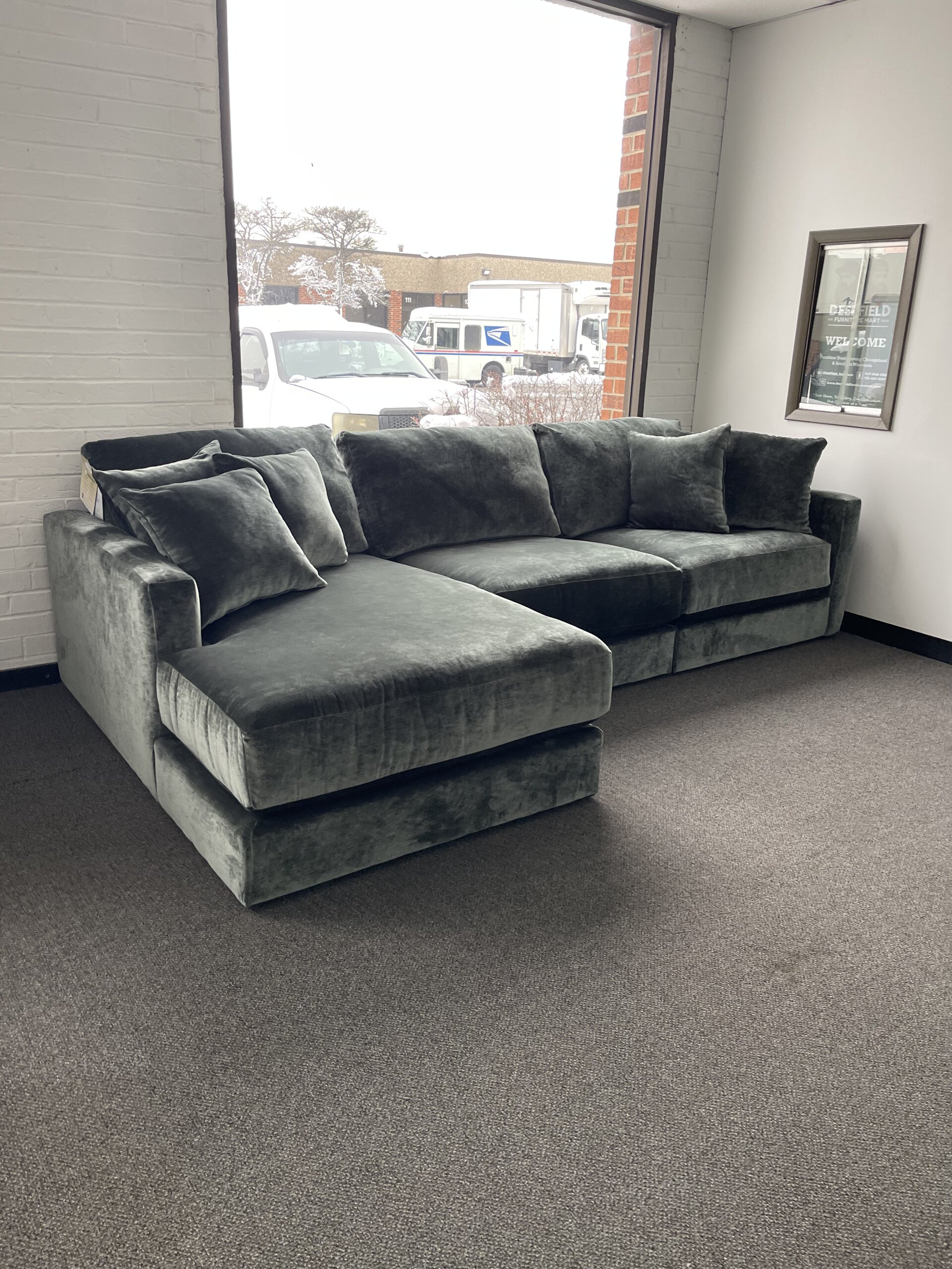 Jackson Remington Left Facing Sectional 3-Pc Green - Photo 5